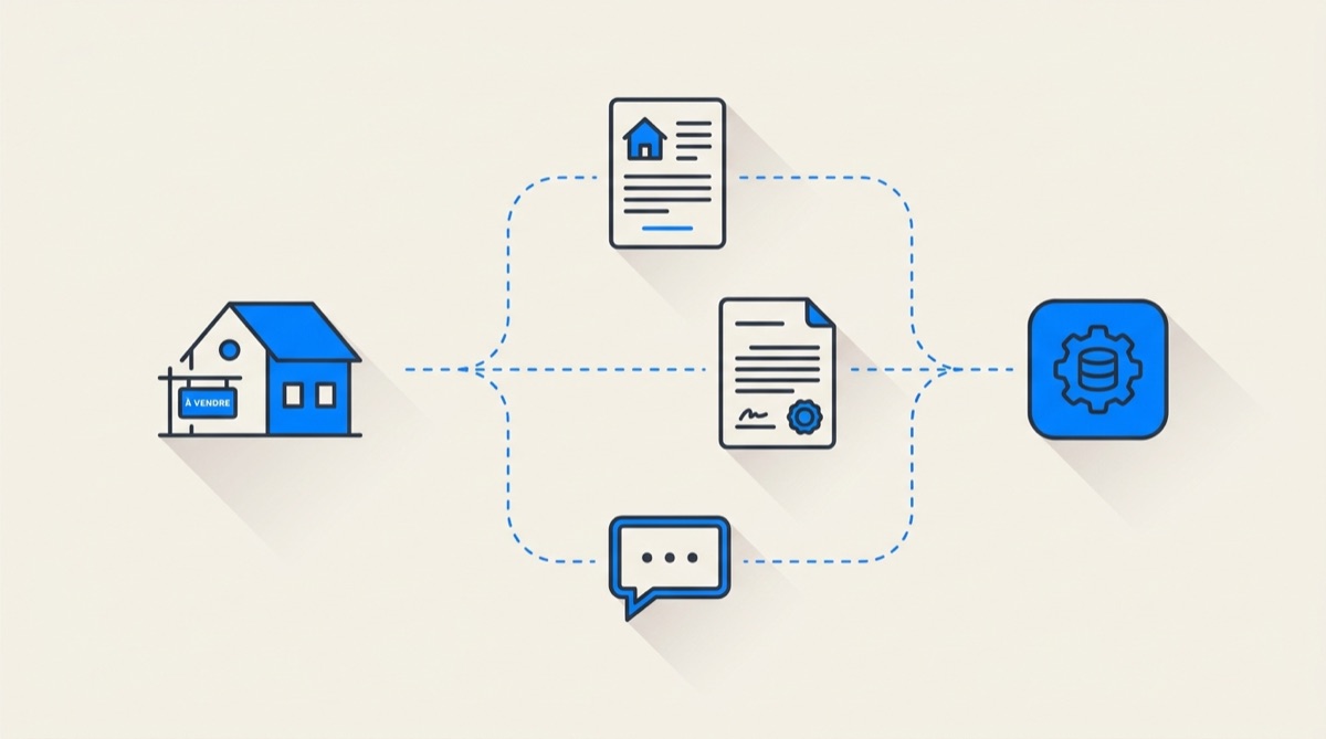 Illustration : automatisation et IA pour une agence immobilière
